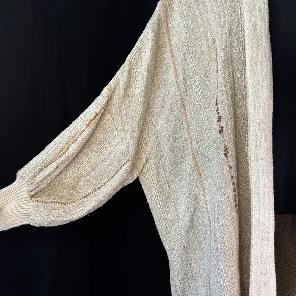 Zonda Nellis Vintage Knit Cardigan 1970s Oversized Cozy Lagenlook Wearable Art M - Picture 6 of 16